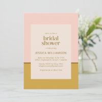 Modernes Chic Pink und Mustard Yellow Brautparty