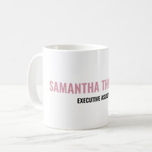 Modernes Chic Rosa, Weiß und Schwarz Kaffeetasse