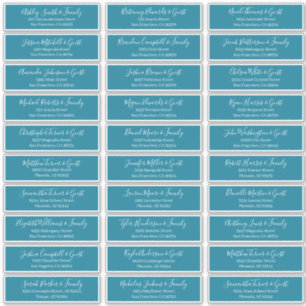 Modernes Chic Script für die Hochzeitsgäste Aufkleber
