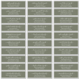 Modernes Chic Script für die Hochzeitsgäste Aufkleber