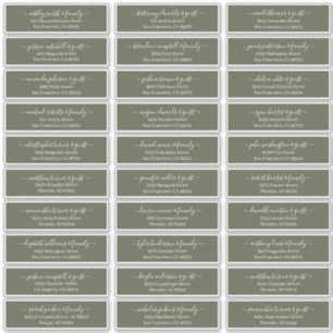 Modernes Chic Script für die Hochzeitsgäste Aufkleber