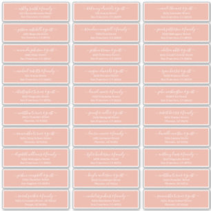 Modernes Chic Script für die Hochzeitsgäste Aufkleber