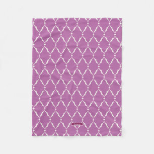 Modernes chic-strukturiertes lila ikat-Zickzack Mu Fleecedecke