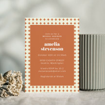 Modernes Chic Terracotta Dots Brautparty