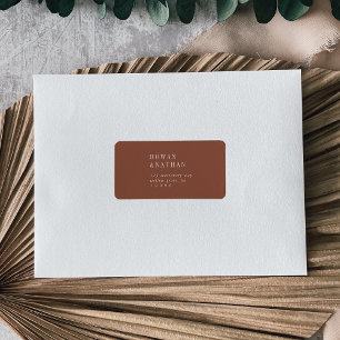 Modernes Chic Terracotta Rost UAWG Address Labels Adressaufkleber