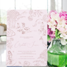 Modernes Chic Toile de Jouy Picnic Brautparty