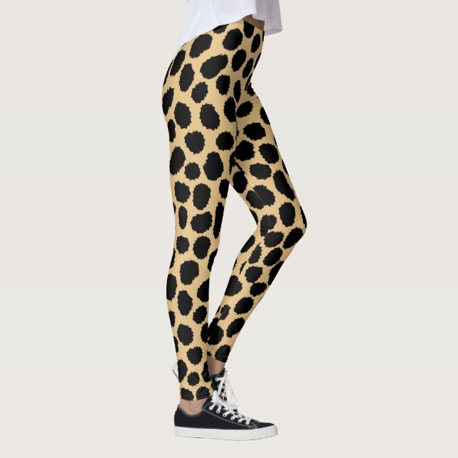 Modernes Chic Wildlife Cheetah Animal Print Muster Leggings (Rechts)