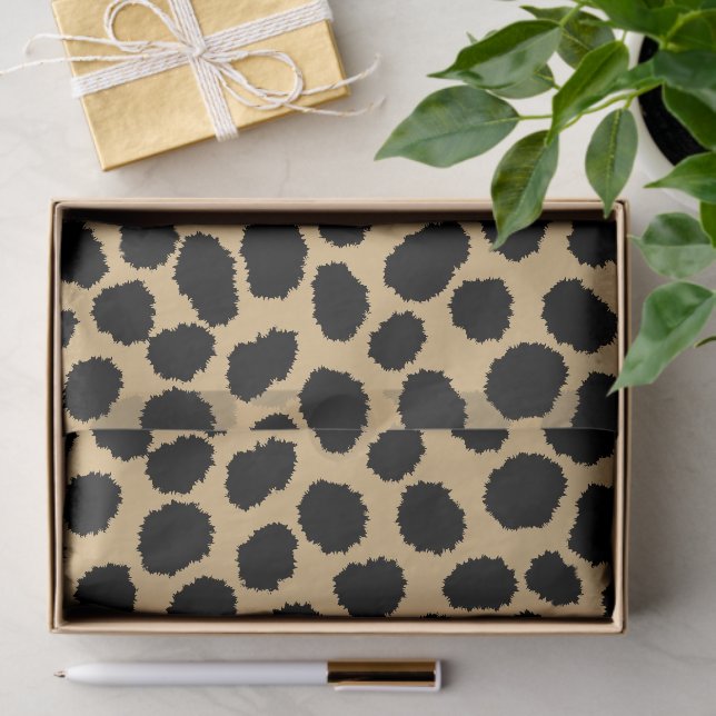 Modernes Chic Wildlife Cheetah Animal Print Muster Seidenpapier (Geschenk)