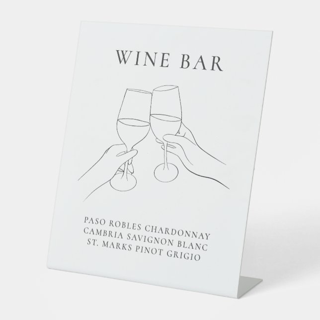 Modernes Chic Wine Bar Sockelschild (Vorderseite)