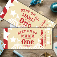 Modernes Circus Zelt Birthday Ticket Party
