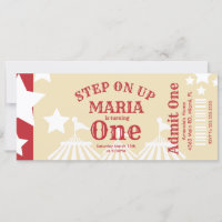 Modernes Circus Zelt Birthday Ticket Party