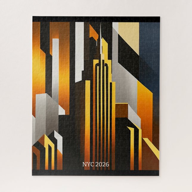MODERNES CITYSCAPE METROPOLIS ART DESIGN PUZZLE (Vertikal)