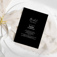 Modernes Classic Simple Black Wedding Brautparty