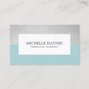 Modernes Clean Luxe Minimalistisch Beruflich Blue Visitenkarte