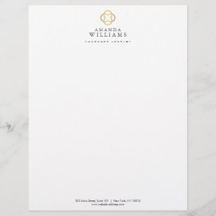 Modernes Clover Gold Logo Luxus Boutique Briefkopf
