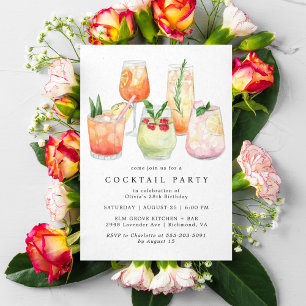 Modernes Cocktail-Party   Niedliche Girl Womens Ge Einladung