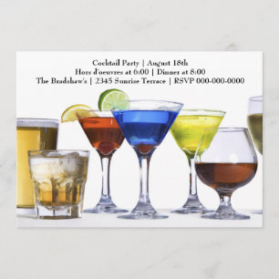 Modernes Cocktails Cocktail Party Einladung