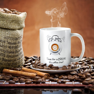 Modernes Coffee Time Custom Angebot Kaffeetasse