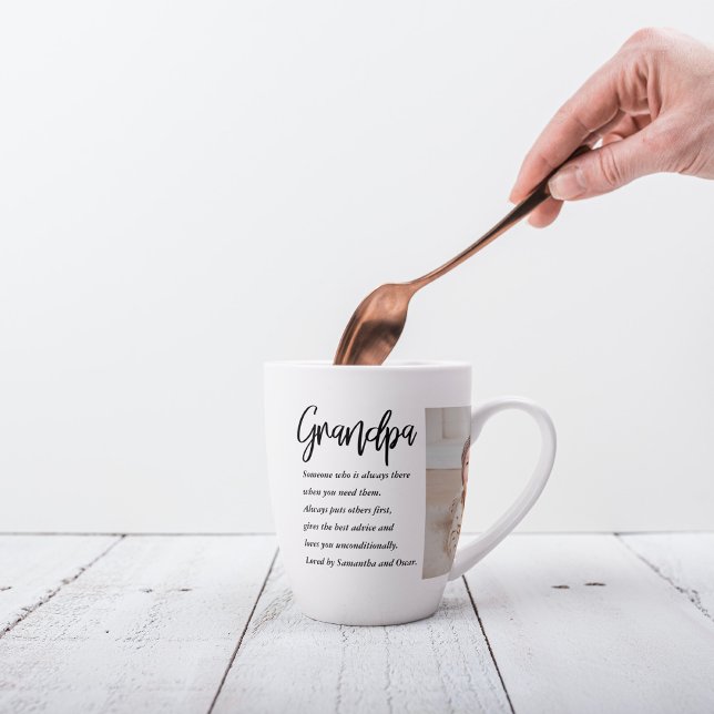 Modernes Collage Bestes Opa je Schönheitsgeschenk Milchtasse (Von Creator hochgeladen)