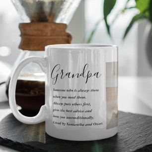 Modernes Collage Bestes Opa je Schönheitsgeschenk Tasse