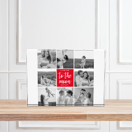 Modernes Collage Couple Foto & to Moon Zitat