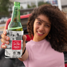 Modernes Collage Couple Foto & to Moon Zitat Dosenkühler