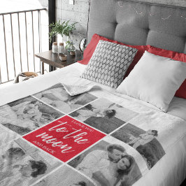 Modernes Collage Couple Foto & to Moon Zitat Sherpadecke