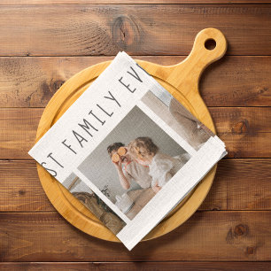 Modernes Collage Foto & Beste Familie je Bestes Ge Geschirrtuch