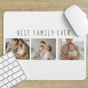 Modernes Collage Foto & Beste Familie je Bestes Ge Mousepad