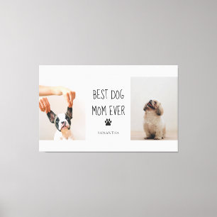 Modernes Collage Foto Beste Mama Hund je Leinwanddruck