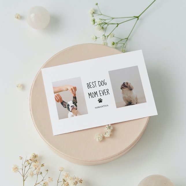 Modernes Collage Foto Beste Mama Hund je Magnetkarte (Von Creator hochgeladen)