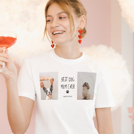Modernes Collage Foto Beste Mama Hund je T-Shirt