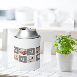 Modernes Collage Foto Beste Mama Rosa & Grau Gesch Dosenkühler