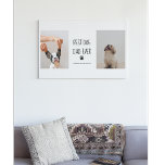 Modernes Collage Foto Bester Vater je Leinwanddruck<br><div class="desc">"Der beste Vater-Hund aller Zeiten! Dieses moderne Collage Foto vereint die herzzerwärmende Bindung zwischen einem liebenden Vater und seinem wütenden Begleiter. Von langen Spaziergängen im Park bis zu gemütlichen Nächten auf dem Sofa ist dieses dynamische Duo untrennbar. Durch dick und dünn haben sie sich gegenseitig den Rücken und teilen sich...</div>