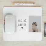 Modernes Collage Foto Bester Vater je Mousepad<br><div class="desc">"Der beste Vater-Hund aller Zeiten! Dieses moderne Collage Foto vereint die herzzerwärmende Bindung zwischen einem liebenden Vater und seinem wütenden Begleiter. Von langen Spaziergängen im Park bis zu gemütlichen Nächten auf dem Sofa ist dieses dynamische Duo untrennbar. Durch dick und dünn haben sie sich gegenseitig den Rücken und teilen sich...</div>