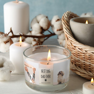 Modernes Collage Foto Bester Vater je Rechteckiger Aufkleber