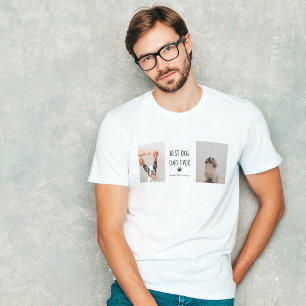 Modernes Collage Foto Bester Vater je T-Shirt