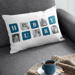 Modernes Collage Foto Blue Best Hubby je Geschenk Lendenkissen<br><div class="desc">Das "Modern Collage Foto Blue Best Hubby Ever Gift" ist ein personalisiertes Foto-Geschenk, das eine Bildersammlung mit den besten Momenten zeigt, die Sie und Ihr geliebter Ehemann gemeinsam haben. Diese besondere Version ist mit einem blauen Motiv gestaltet und ist eine stilvolle und zeitgenössische Ergänzung zu jeder Dekoration. Dieses Geschenk eignet...</div>