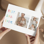 Modernes Collage Foto Farbenfroh Bester Vater je G Postkarte<br><div class="desc">Das "Modern Collage Foto Colorful Best Vater Ever Gift" ist ein personalisiertes und einzigartiges Geschenk für jeden Papa, der es verdient, gefeiert zu werden. Das Geschenk ist ein Collage Foto, das aus mehreren Einzelbildern besteht, die sorgfältig arrangiert wurden, um ein atemberaubendes und auffälliges Design zu schaffen. Das Geschenk ist ein...</div>
