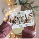 Modernes Collage Foto & Happy New Year Postcard Feiertagspostkarte<br><div class="desc">Modernes Collage Foto & Happy New Year Postcard</div>