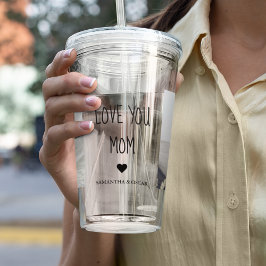 Modernes Collage Foto Liebe Mama Bestes Geschenk Acryltrinkbecher