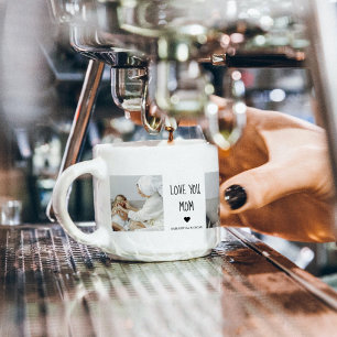 Modernes Collage Foto Liebe Mama Bestes Geschenk Espressotasse