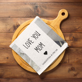 Modernes Collage Foto Liebe Mama Bestes Geschenk Geschirrtuch