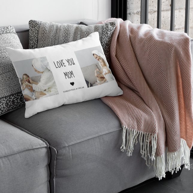 Modernes Collage Foto Liebe Mama Bestes Geschenk Lendenkissen (Von Creator hochgeladen)
