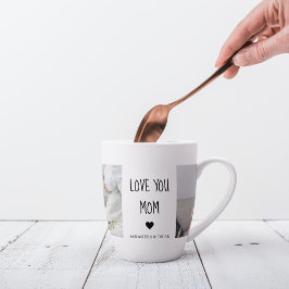 Modernes Collage Foto Liebe Mama Bestes Geschenk Milchtasse