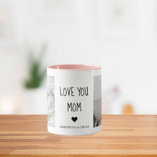 Modernes Collage Foto Liebe Mama Bestes Geschenk Tasse