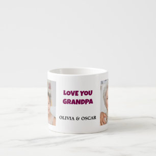 Modernes Collage Foto Liebe Opa Bestes Geschenk Espressotasse