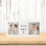 Modernes Collage Foto Liebe Opa Bestes Geschenk Holzkisten Schild<br><div class="desc">Modernes Collage Foto Liebe Opa Bestes Geschenk</div>