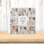 Modernes Collage Foto Liebe Opa Bestes Geschenk Holzkisten Schild<br><div class="desc">Modernes Collage Foto Liebe Opa Bestes Geschenk</div>