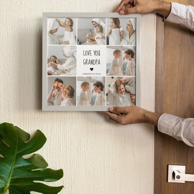 Modernes Collage Foto Liebe Opa Bestes Geschenk Poster (Von Creator hochgeladen)